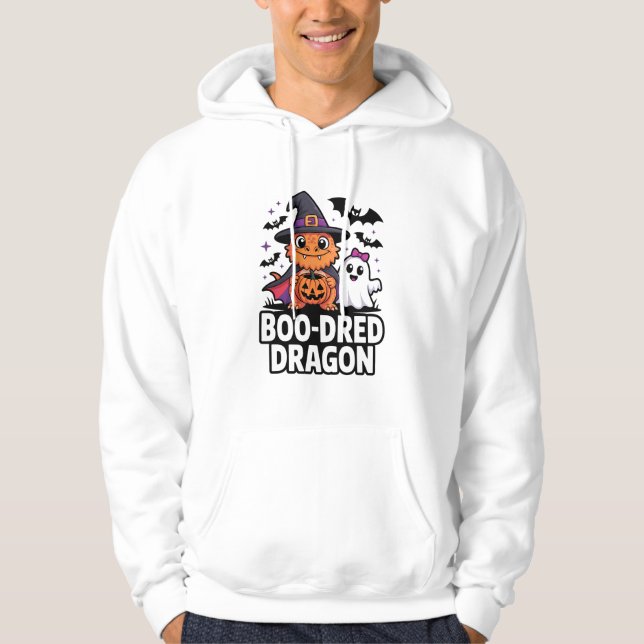 Boo-Dred Dragon Halloween-design Hoodie (Framsida)