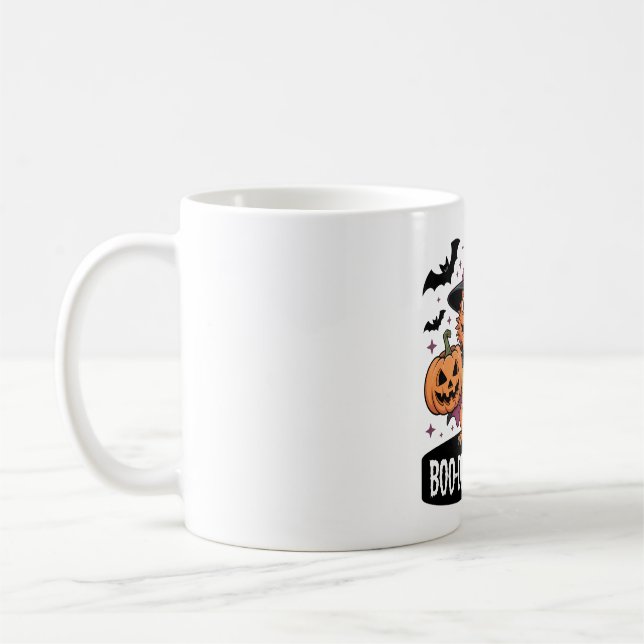 Boo-Dred Dragon Halloween Illustration Kaffemugg (Vänster)