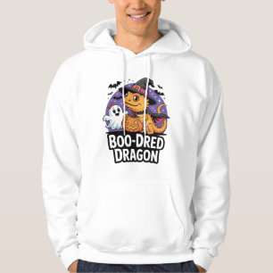 Boo-Dred Dragon Halloween-teckning Hoodie