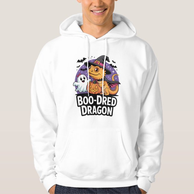 Boo-Dred Dragon Halloween-teckning Hoodie (Framsida)