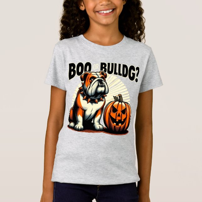 Boo eller Bulldog? Misskött design för popkonst T Shirt (Framsida)