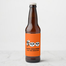 BOO! Etikettuppsättning för Halloween Ghost Beer F Ölflaska Etikett