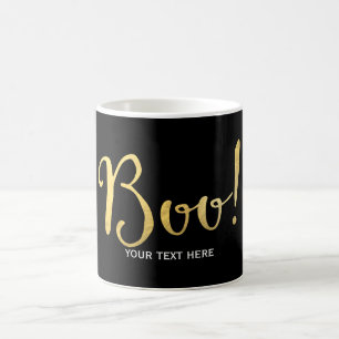 BOO! Falskt guld Halloween fest Kaffemugg