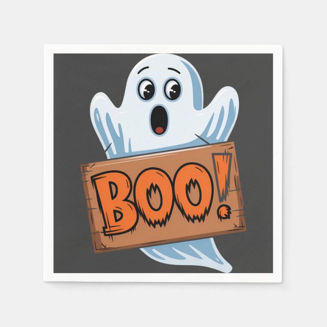 Boo Fantôme d'halloween Pappersservett (Framsidan)