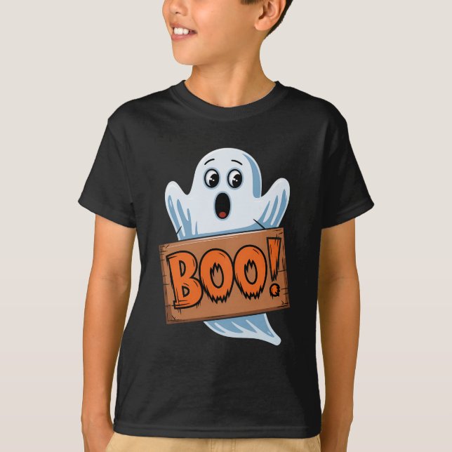 Boo Fantôme d'halloween T Shirt (Framsida)