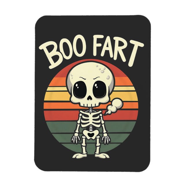 Boo fart Funny Spooky Pastel Ghost Goth Retro Magnet (Vertikal)