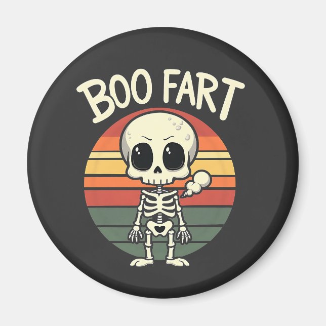 Boo fart Funny Spooky Pastel Ghost Goth Retro Magnet (Framsidan)