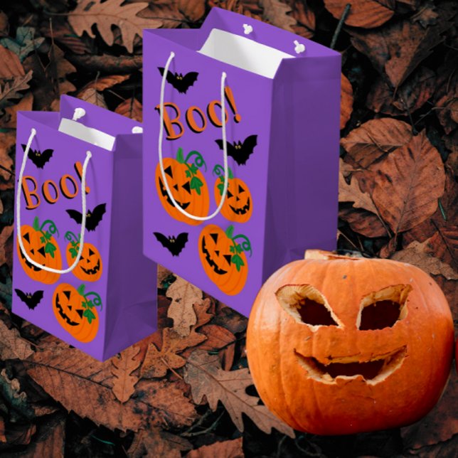 Boo Fladdermus Pumpkins Bus eller godis (Fun trick or treat bags!)