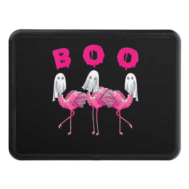 Boo Flamingo Halloween Flamingo Ghost Dragkroksskydd (Framsidan)