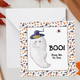 Boo från mig till dig Kund Halloween Anteckningskort