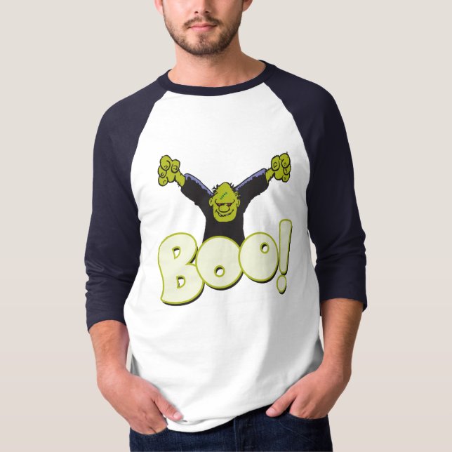 Boo Frankie Frankenstein Monster Halloween Tee (Framsida)