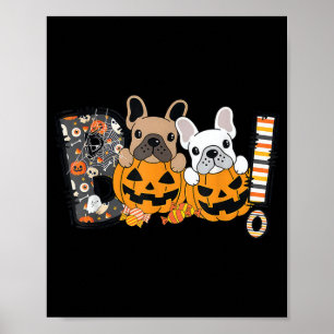 Boo fransk bulldogg pumpa godis hund valp poster
