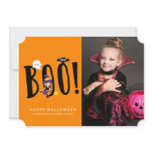 Boo & Friends Halloween-fotokort