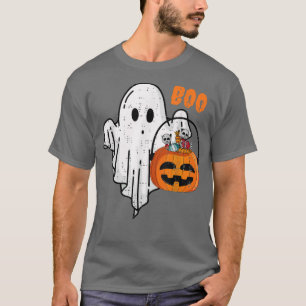 Boo Funny Boo Ghost Bus eller godis Jack o lantern T Shirt