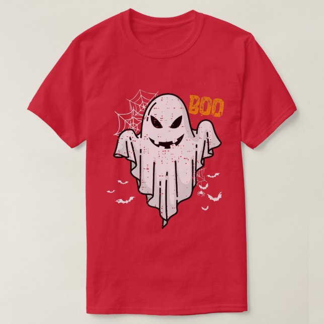 Boo Funny Boo Ghost Fladdermöss Bus eller godis Ha T Shirt (Design framsida)
