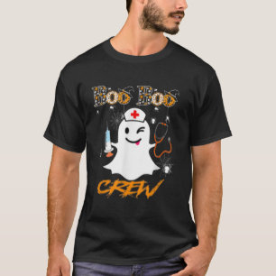 Boo Funny Crew Halloween Doktor Nurse Nursing Ghos T Shirt