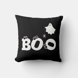 Boo Funny Cute Halloween Ghost Spider Eyebullon Kudde