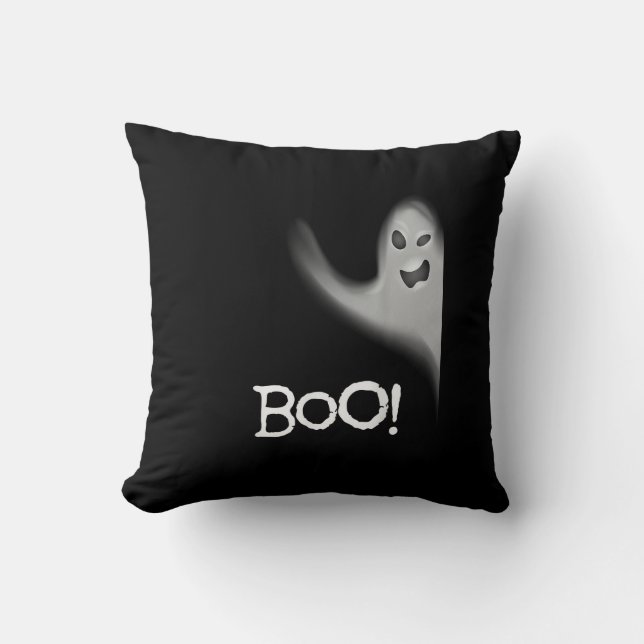 Boo Funny Gömmande Peekabo Scary Halloween Kudde (Framsida)