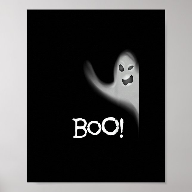 Boo Funny Gömmande Peekabo Scary Halloween Poster (Framsidan)