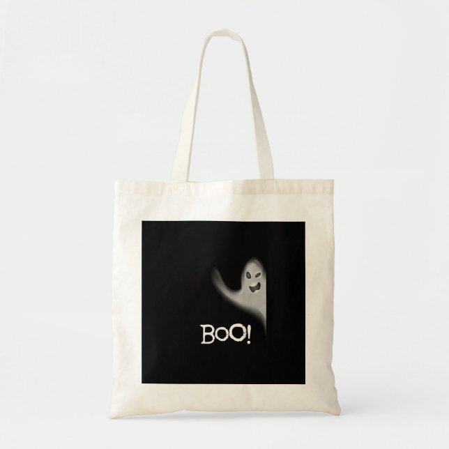 Boo Funny Gömmande Peekabo Scary Halloween Tygkasse (Framsidan)