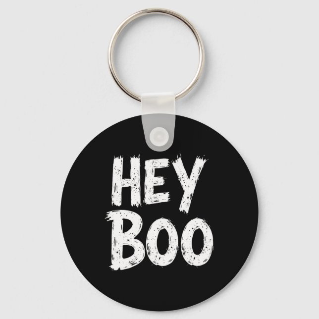 Boo Funny Halloween Ghost Nyckelring (Framsida)