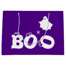 Boo Funny Halloween Ghost Spider EyebullLila