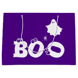 Boo Funny Halloween Ghost Spider EyebullLila