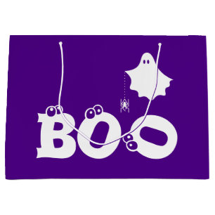 Boo Funny Halloween Ghost Spider EyebullLila