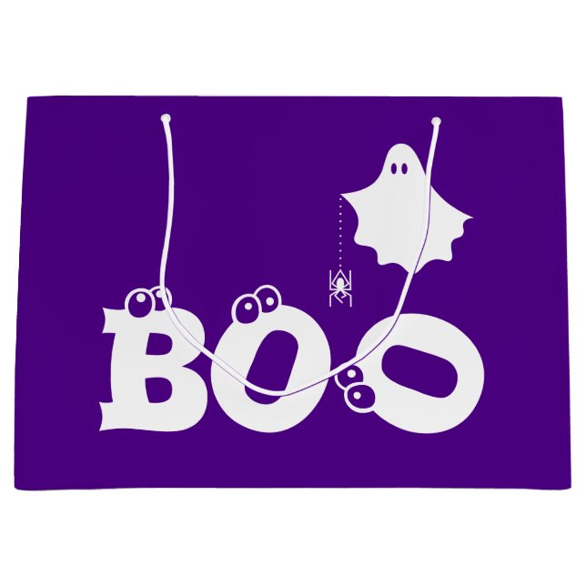 Boo Funny Halloween Ghost Spider EyebullLila (Framsidan)