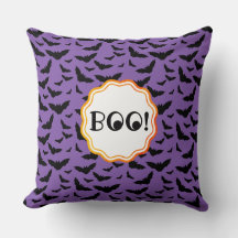 BOO! Funny Halloween Lila/Black Flies Fladdermus