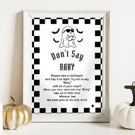 Boo Funny "Säg inte Baby" babystöld Poster