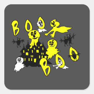 Boo Fyrkantigt Klistermärke