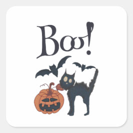 Boo! Fyrkantigt Klistermärke