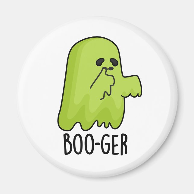 Boo-ger Funny Halloween Booger Ghost Pun Magnet (Framsidan)