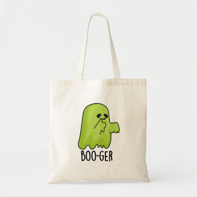 Boo-ger Funny Halloween Booger Ghost Pun Tygkasse (Framsidan)