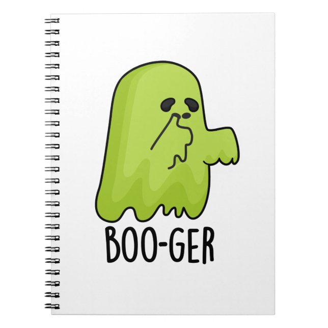 Boo-ger Rolig Halloween Booger Spök Pun  Anteckningsbok (Framsidan)