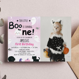 Boo Ghost 1:a födelsedagsinbjudan Inbjudningar