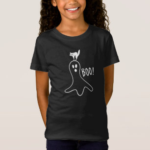 Boo Ghost Cat Halloween T Shirt