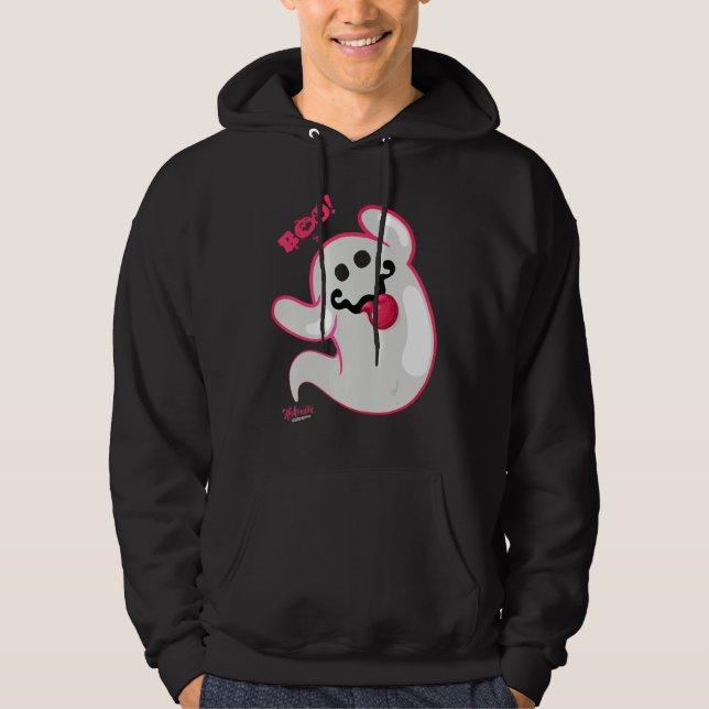 Boo Ghost Fladdermöss Spider Creepy Halloween Hoodie (Framsida)