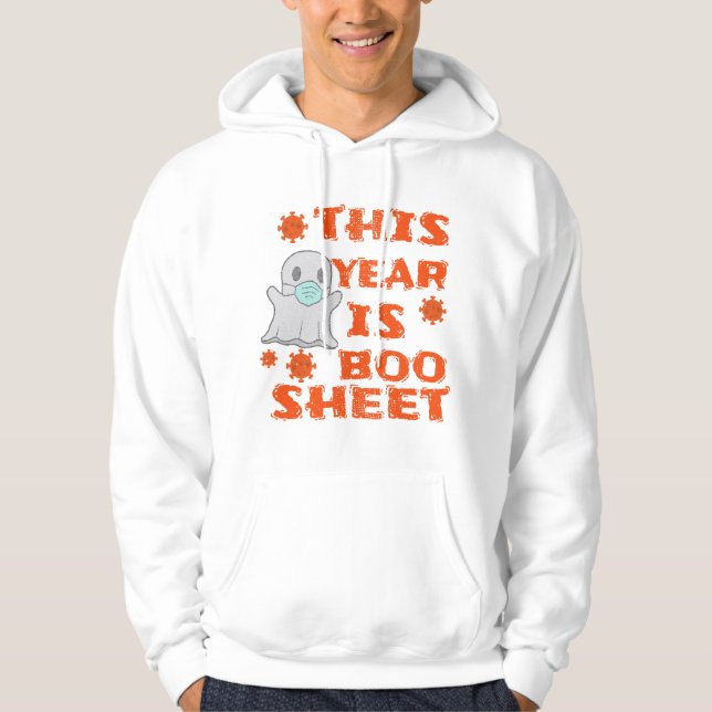 Boo Ghost Halloween Halloween Hoodie (Framsida)