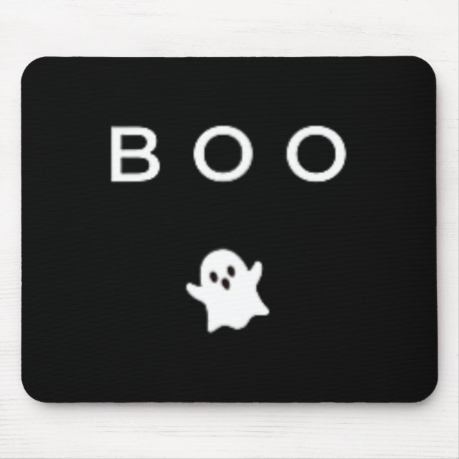 Boo Ghost Halloween-Roligt för subtle Minimal Fall Musmatta (Framsidan)