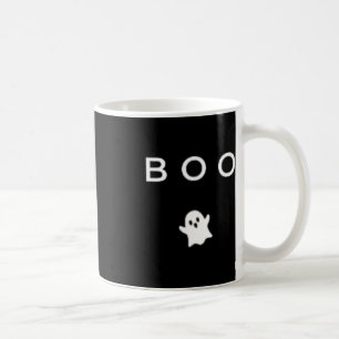 BOO Ghost Halloween Subtle Minimal Fall Roligt Tri Kaffemugg