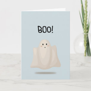Boo! Ghost-hälsningskort Kort