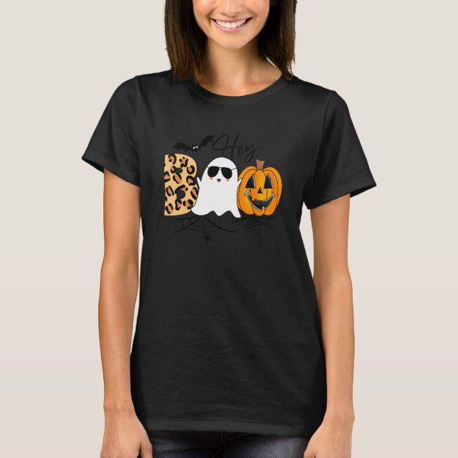 Boo Ghost Jack O'Lantern Boys Kids Halloween T Shirt (Framsida)