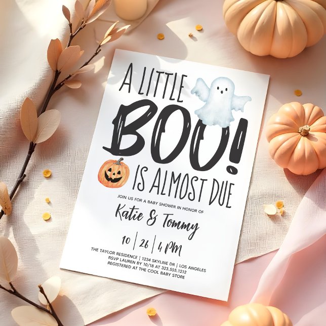 Boo Ghost Jack O'Lantern Halloween Baby Shower Inbjudningar (Skapare uppladdad)