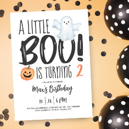 Boo Ghost Jack O'Lantern Halloween Birthday Inbjudningar