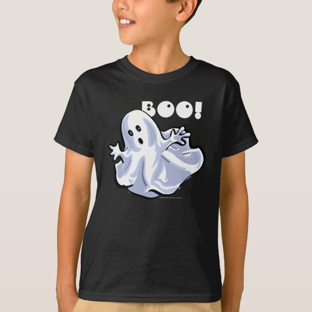 BOO! Ghost Mörk T-Shirt (Framsida)