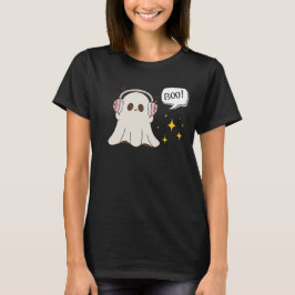 Boo Ghost Musical Halloween T Shirt