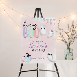 Boo Ghost Pastel Halloween Birthday Välkommen