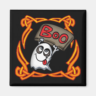 Boo Ghost Round Magnet